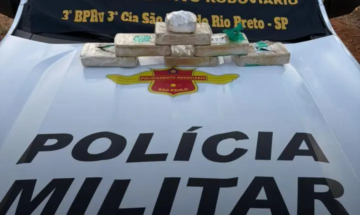 Policiais do TOR interceptam mais de 6 quilos de pasta base de cocaína em rodovia paulista