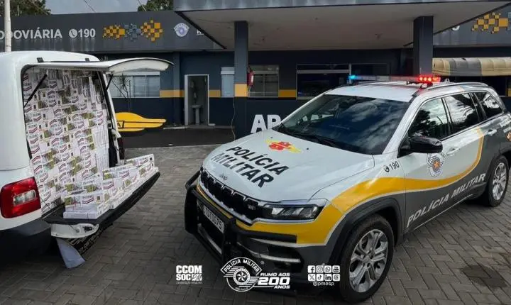 TOR apreende 15 mil maços de cigarros contrabandeados em rodovia no interior de São Paulo.