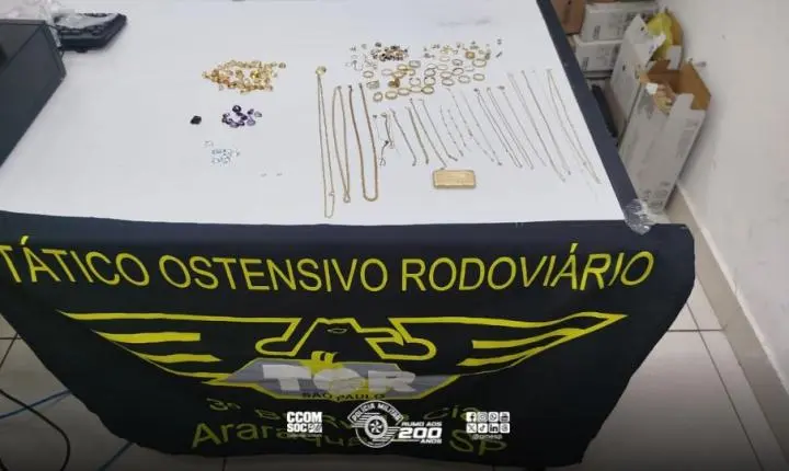 TOR apreende joias e pedras preciosas em Araraquara/SP