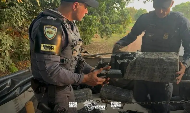 TOR intercepta carreta do Paraguai com mais de 580 kg de maconha e prende dois suspeitos