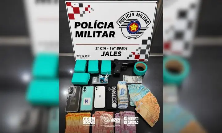 Traficante é preso com drogas e mais de R$ 5,8 mil em dinheiro no interior de SP
