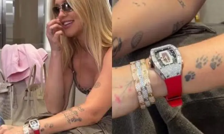 Virginia Fonseca adquire relógio de diamantes em Dubai por valor milionário